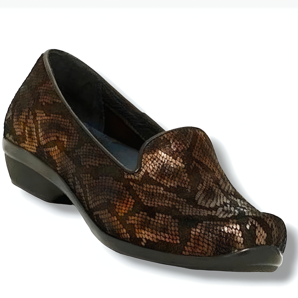 Dansko Olivia Snakeskin Print Leather Loafers 39 - Picture 2 of 8